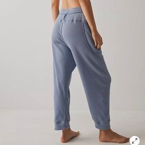 NWT FREE PEOPLE •Early Night Thermal Pants Sky Blue